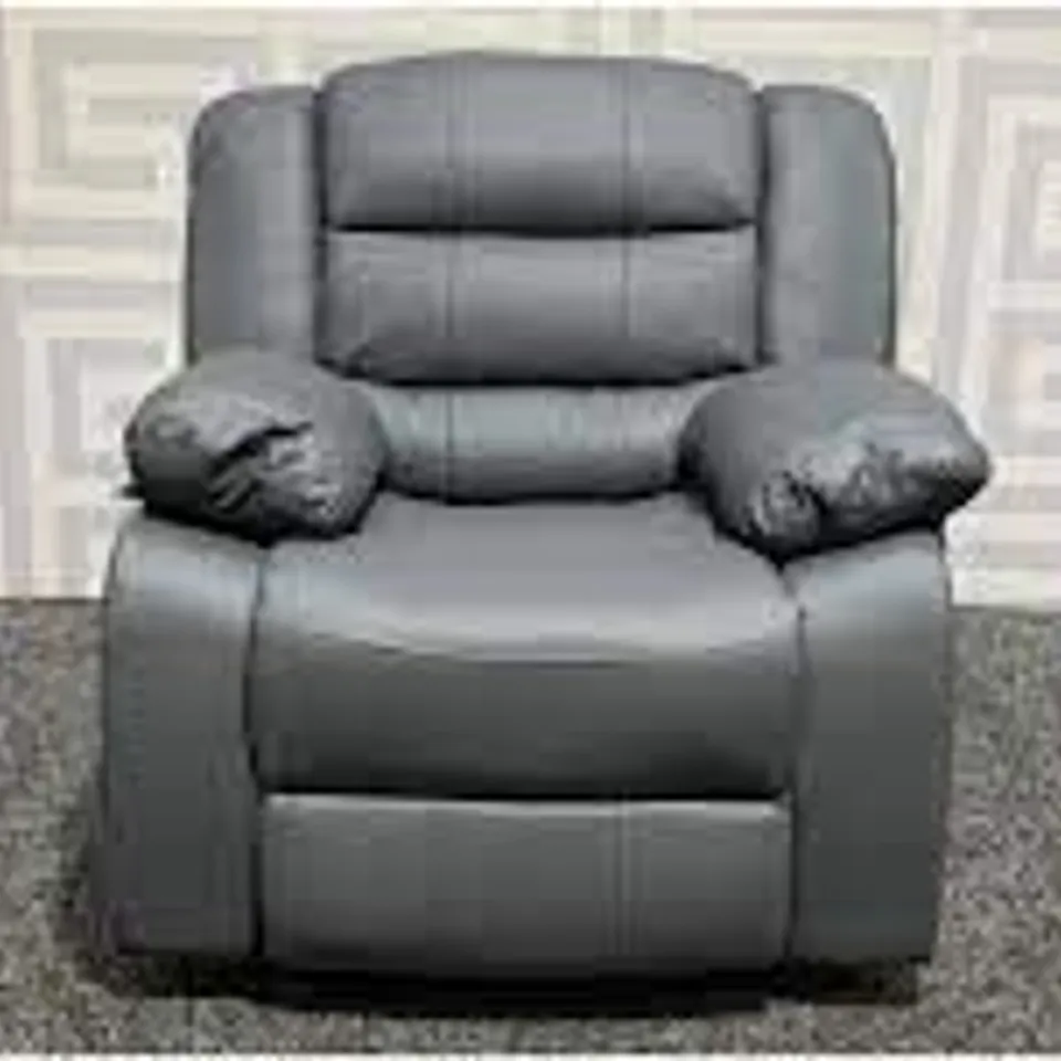 BOXED ROMA GREY RECLINING ARMCHAIR