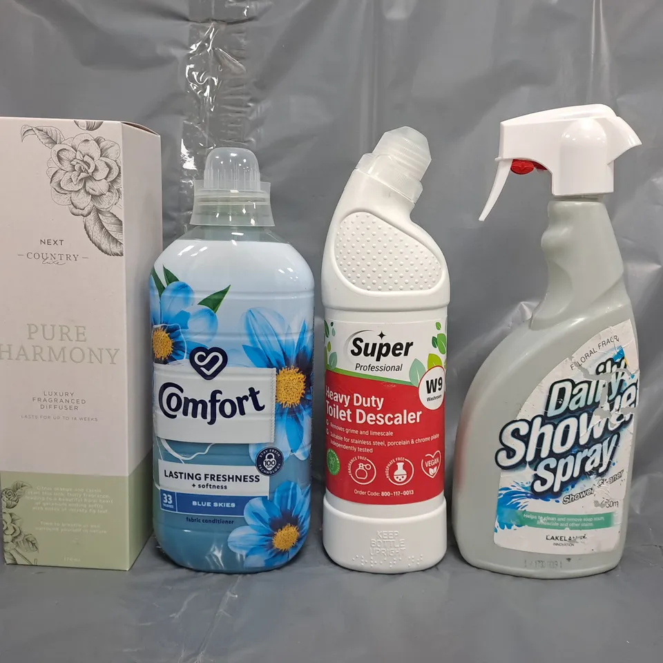 APPROXIMATELY 10 ASSORTED HOUSEHOLD ITEMS TO INCLUDE TOILET DESCALER, COMFORT, ETC - COLLECTION ONLY
