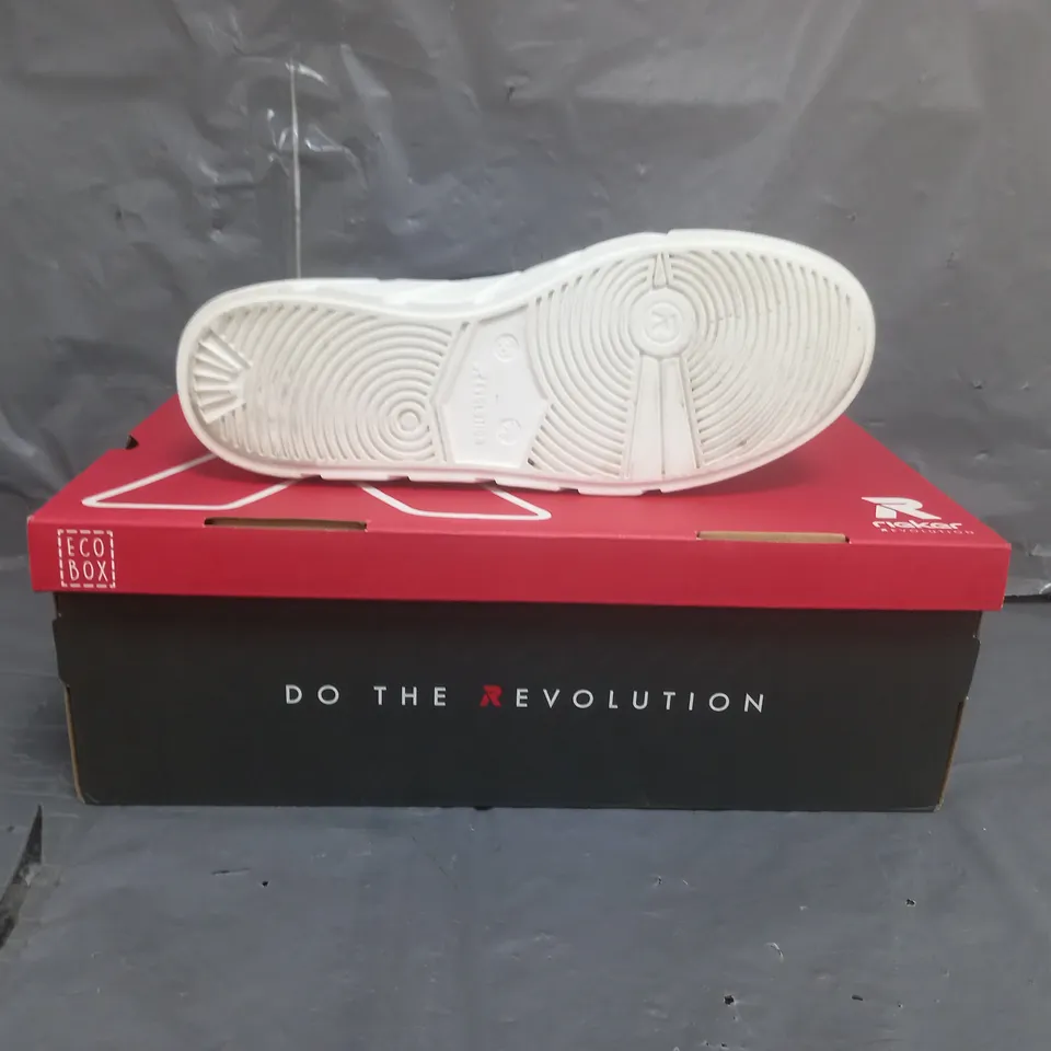 RIEKER CHUNKY PLATFORM TRAINERS DENIM BLUE SIZE 5