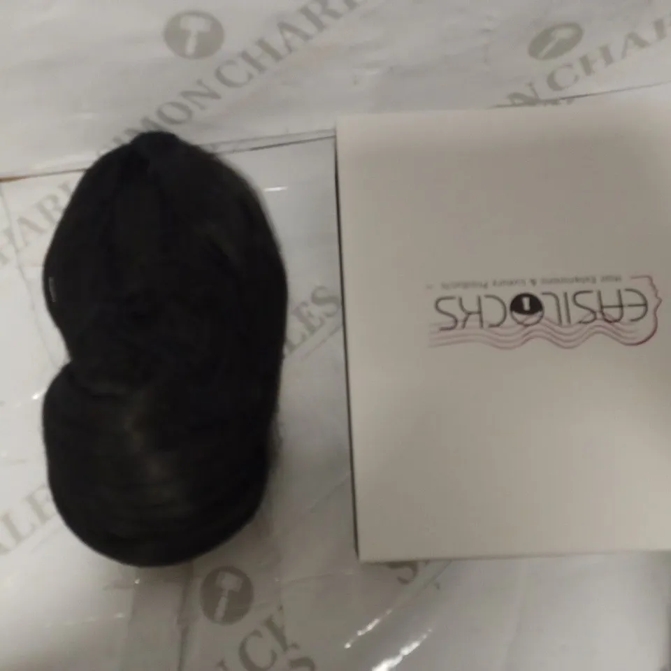 EASILOCKS 12" HD FIBRE SHORT BOUNCY BLOWDRY CLIP-IN PONYTAIL - EBONY BLACK