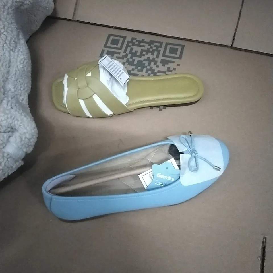 PALLET TO CONTAIN APPROXIMATELY 90 BRAND NEW DESIGNER CLOTHING ITEMS TO INCLUDE; JACKETS, BALLERINA SHOES, FLIP FLOPS ETC