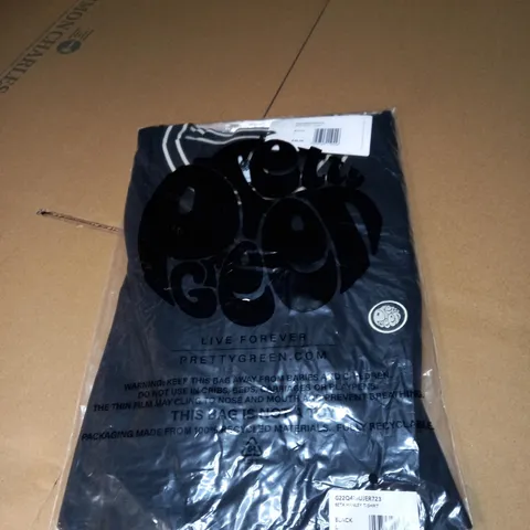 MENS PRETTY GREEN BETA HENLEY T-SHIRT SIZE LARGE