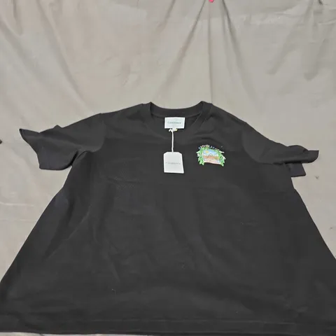 CASABLANCA BLACK T-SHIRT SIZE XXL 