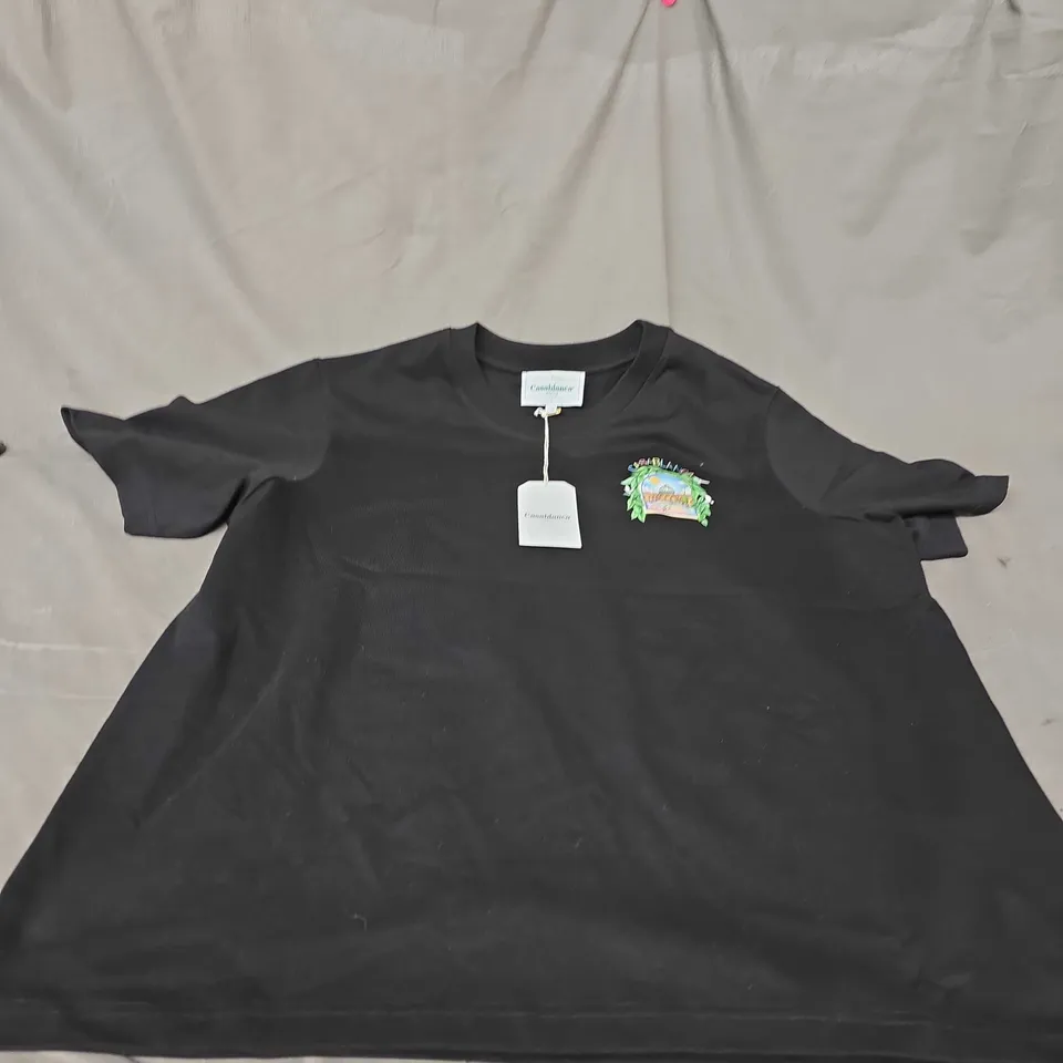 CASABLANCA BLACK T-SHIRT SIZE XXL 