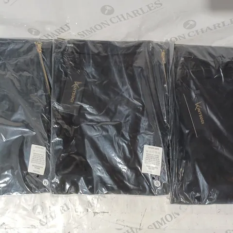 BOX OF APPROXIMATELY 10 ASSORTED CLOTHING ITEMS IN VARIOUS SIZES TO INCLUDE PETITE BLACK TROUSERS