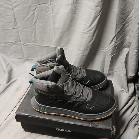 ADIDAS FUSION STORM WTR SNEAKERS – BLACK/GRAY, UK 10