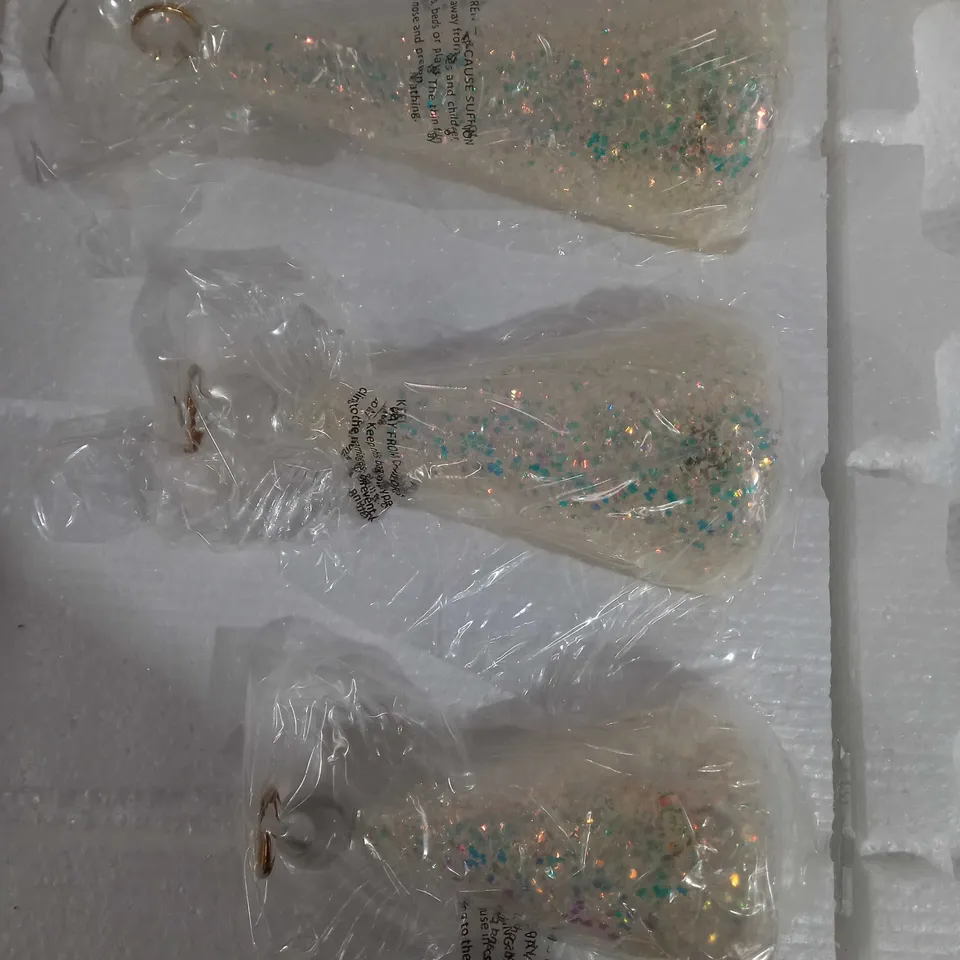BOXED HOME REFLECTIONS SET OF 3 PRE-LIT GLASS ANGEL CANDLE HOLDERS