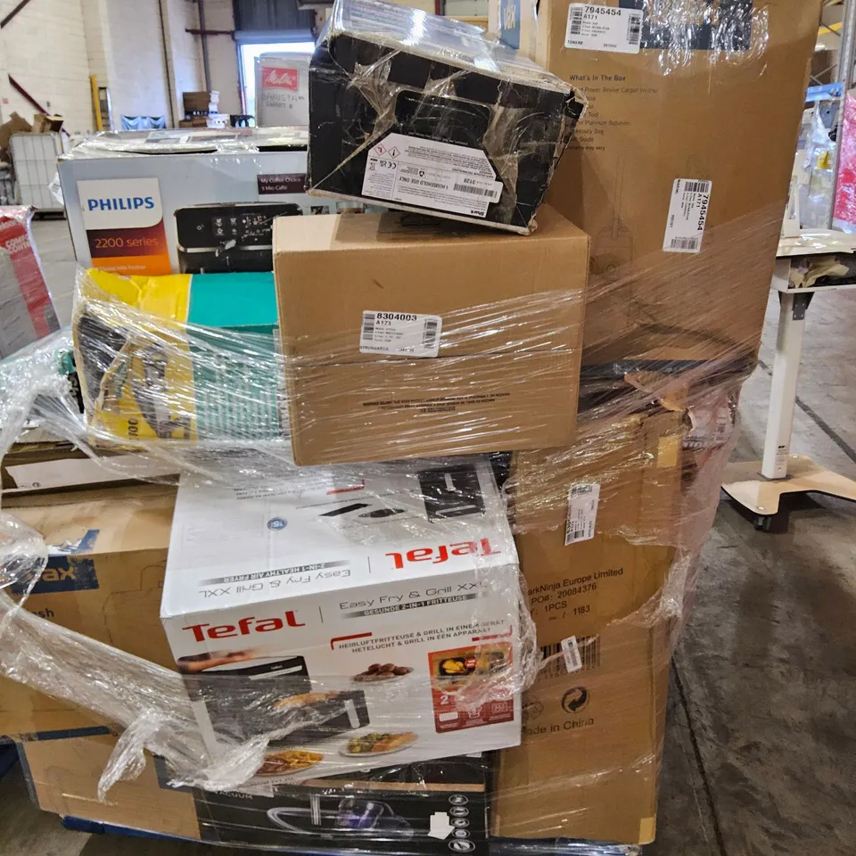 PALLET OF APPROXIMATELY 28 UNPROCESSED RAW RETURN HOUSEHOLD AND ELECTRICAL GOODS TO INCLUDE;