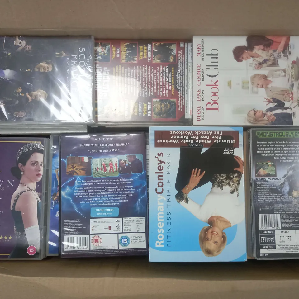 APPROXIMATELY 20 ASSORTED DVDS TO INCLUDE GET OUT, SOUTH WEST 9, FARGO, ETC