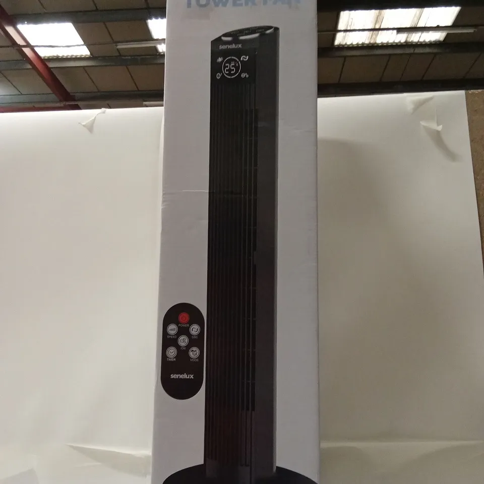 BOXED SENELUX 36" TOWER FAN BLACK