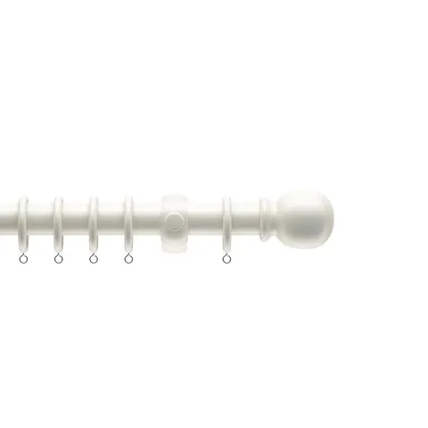 BOXED MADALENE WOOD SINGLE CURTAIN POLE