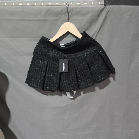WANDERDOLL BLACK GLITTER KNIT MINI SKIRT – WOMEN'S XS