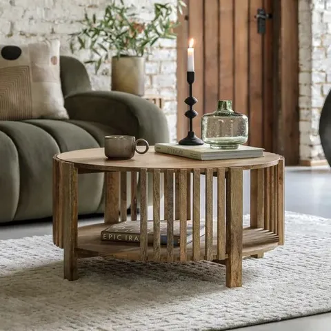 BOXED VIGO COFFEE TABLE - BROWN (1 BOX)