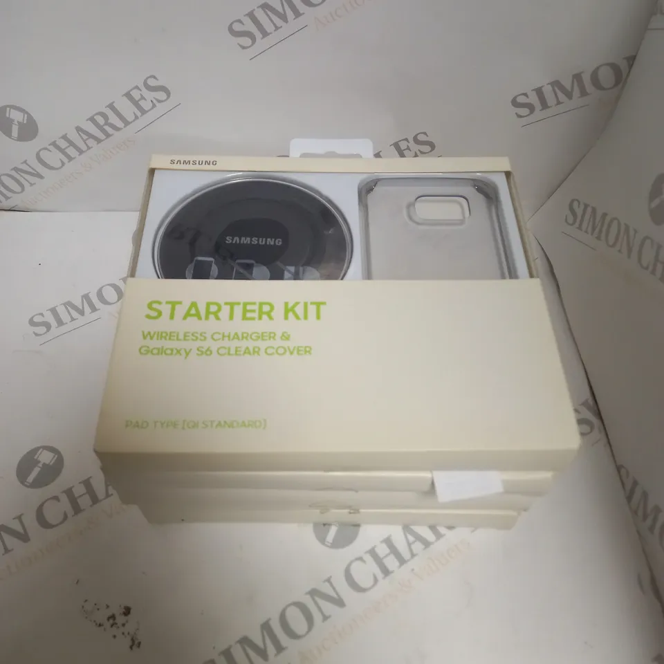 5 X BOXED SAMSUNG WIRELESS CHARGER & GALAXY S6 CLEAR COVER STARTER KITS 