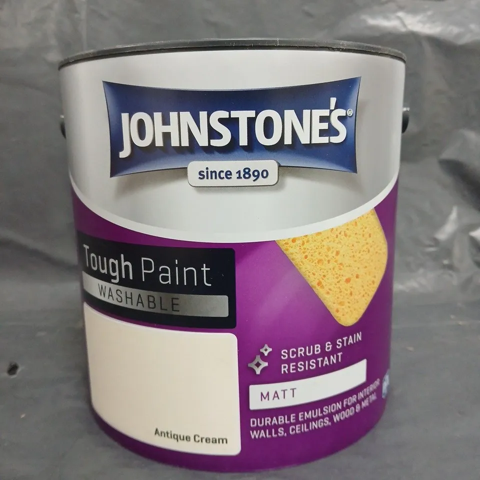 JOHNSTONE'S TOUGH PAINT - ANTIQUE CREAM - 2.5L - COLLECTION ONLY