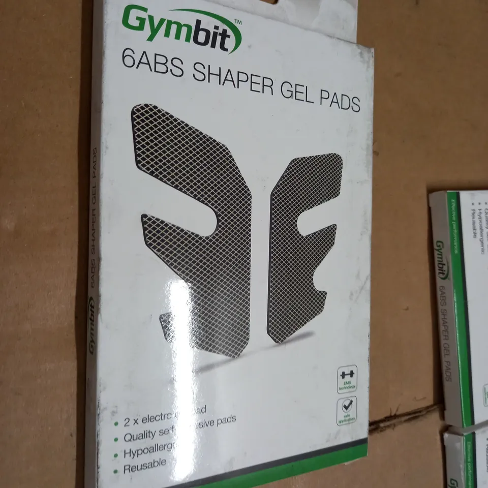 LOT OF 5 BOXED AS NEW GYMBIT 6-ABS SHAPER GEL PADS