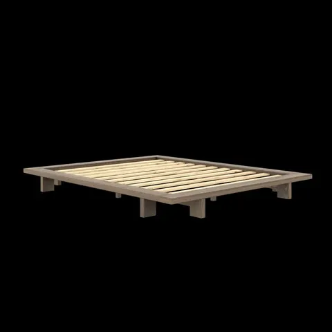 BOXED JAPAN BED FRAME, FSC CERTIFIED PINE WOOD, MADE IN EUROPE, SCANDINAVIAN DESIGN - SIZE UNSPECIFIED (2 BOXES)