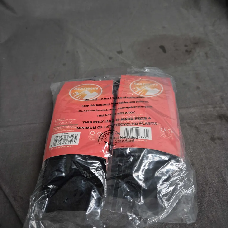 HEATWAVE KIDS' BLACK THERMAL SOCKS –  6 PACK, UK 9-12