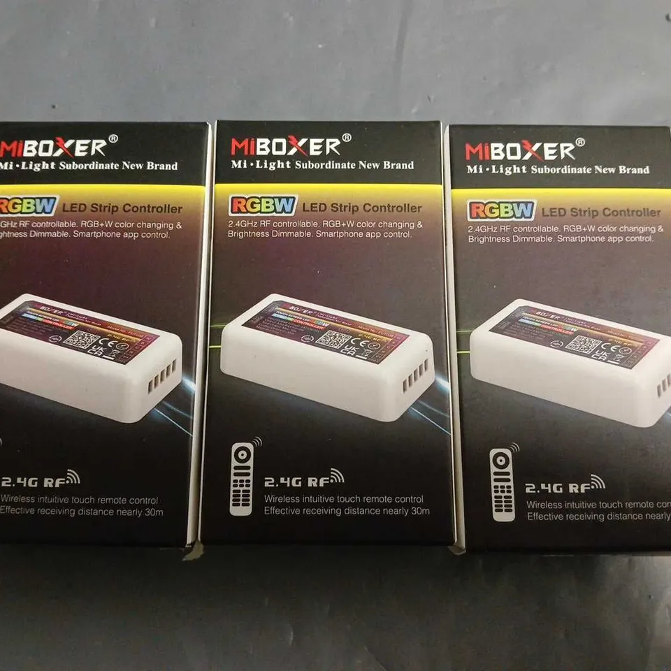 LOT OF 3 MIBOXER RGBW LED STRIP CONTROLLERS