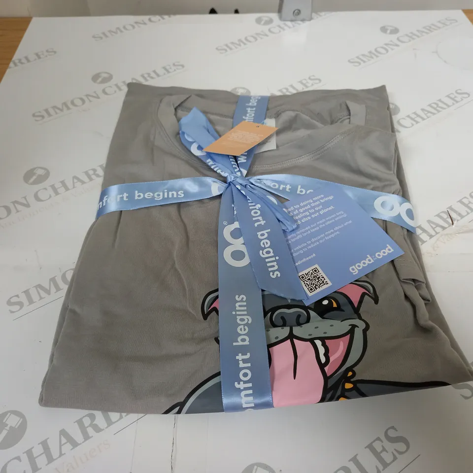 GOOD IN THE OOD SLEEP TEE STAFFY DOG DESIGN