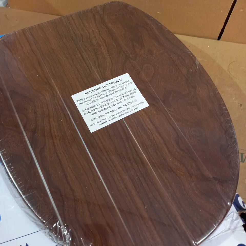 CROYDEX FLEXI FIX MOLVENA WALNUT EFFECT TOILET SEAT 
