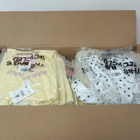 APPROXIMATELY 10 ASSORTED CLOTHING ITEMS IN VARIOUS SIZES, COLOURS & STYLES TO INCLUDE JUMPERS , KIDS TEES , BIKINI SETS