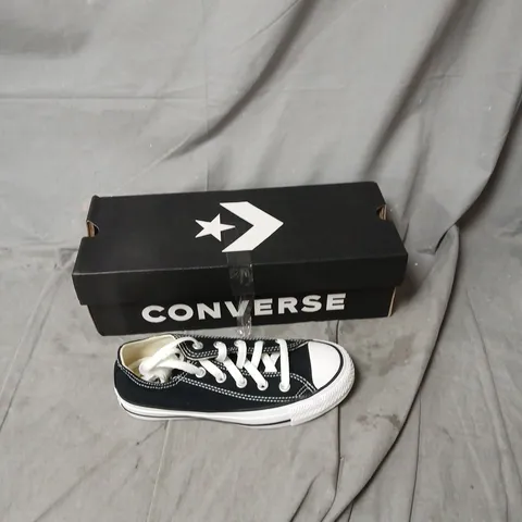 CONVERSE CHUCK TAYLOR ALL STAR BLACK LOW-TOP SNEAKERS – BOXED - SIZE UK 3