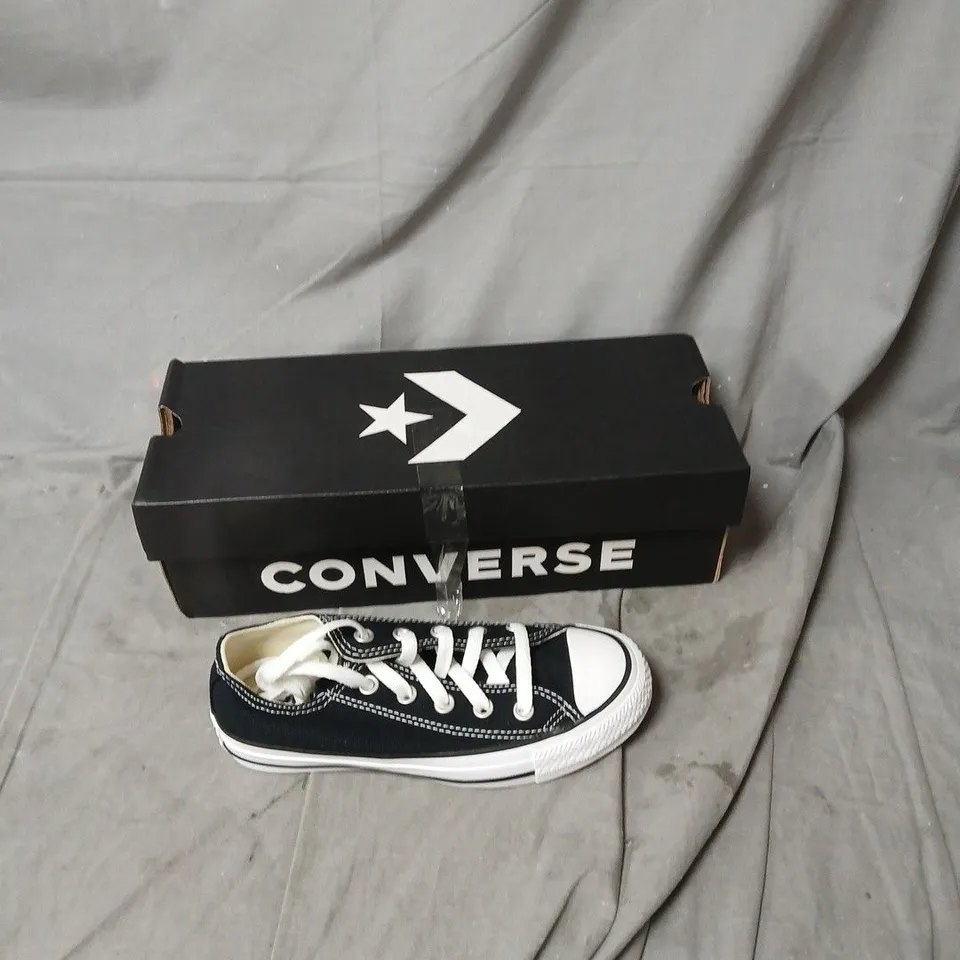 CONVERSE CHUCK TAYLOR ALL STAR BLACK LOW-TOP SNEAKERS – BOXED - SIZE UK 3
