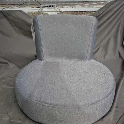 GREY ROUND CHAIR WITH BACKREST – LIVING & HOME - NO LEGS