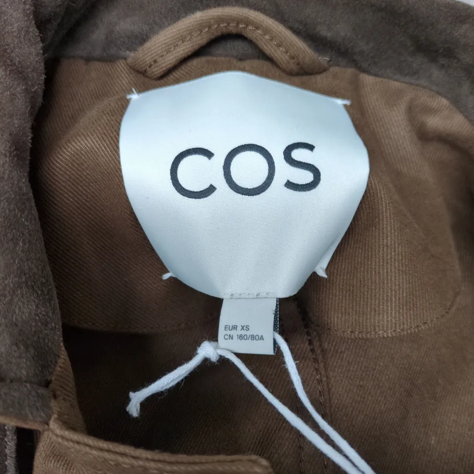 COS BROWN COAT – UK 6 (EU XS)