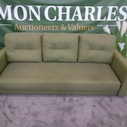 DESIGNER G PLAN VINTAGE 54 MARL GREEN FABRIC SOFABED