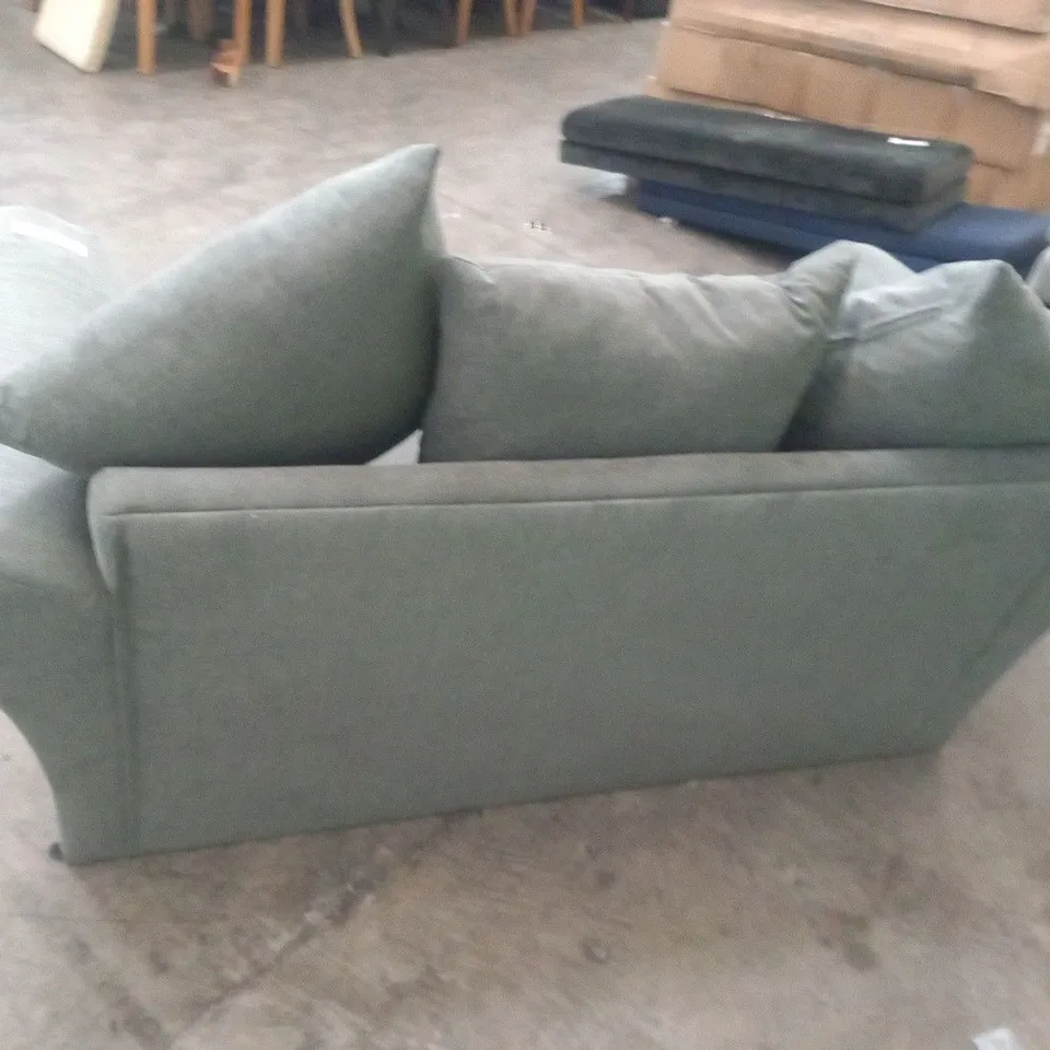 DESIGNER DURY GREY FABRIC TWO SEATER SOFA