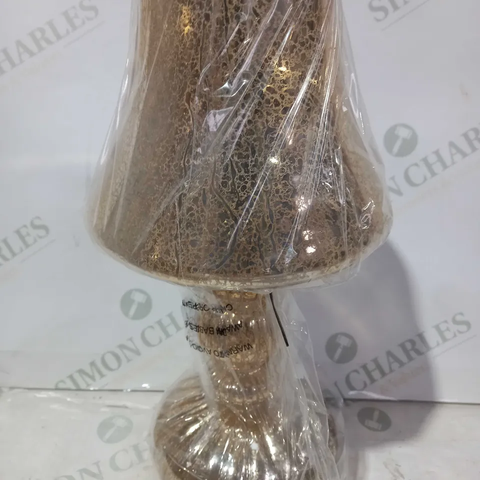 HOME REFLECTIONS PRE-LIT LED MERCURY GLASS LAMP GOLD