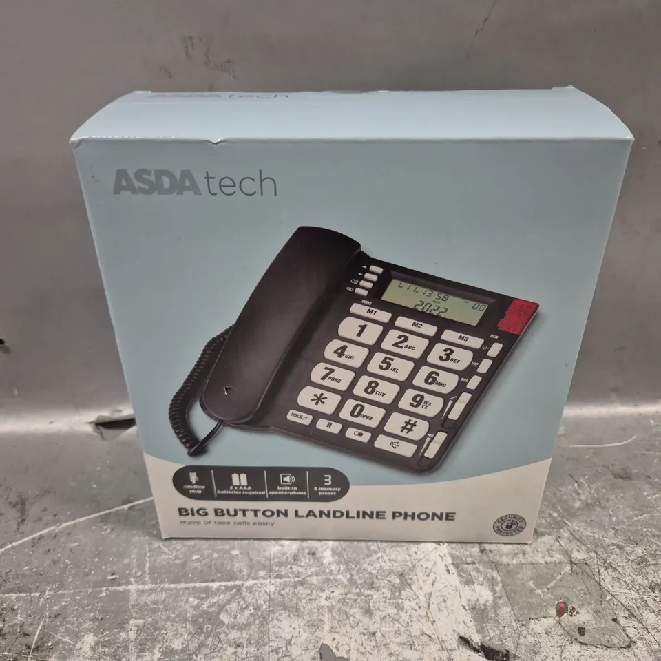 APPROXIMATELY 12 BIG BUTTON LANDLINE PHONES - COLLECTION ONLY