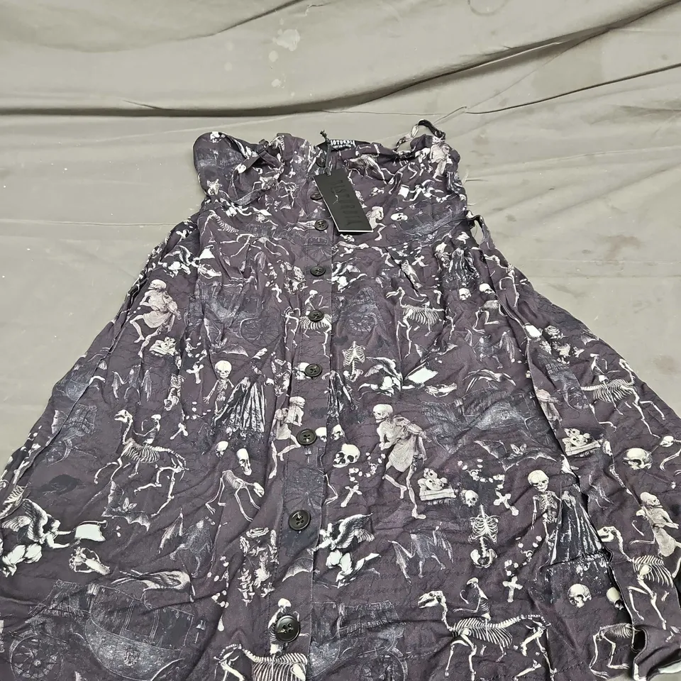 DISTURBIA BUTTON UP APRON DRESS - SIZE 6