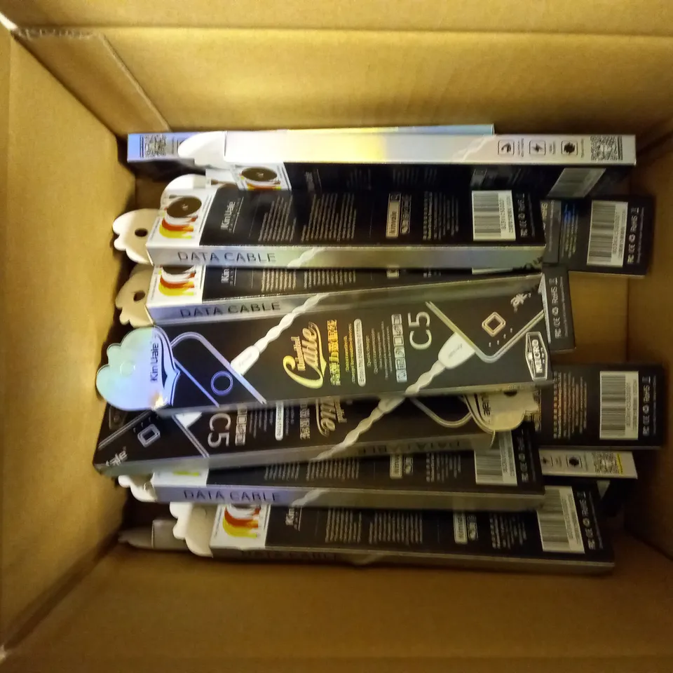 LOT OF APPROXIMATELY 16 KIN VALE USB TO MICRO-USB SYNC & CHARGE DATA FLAT CABLE