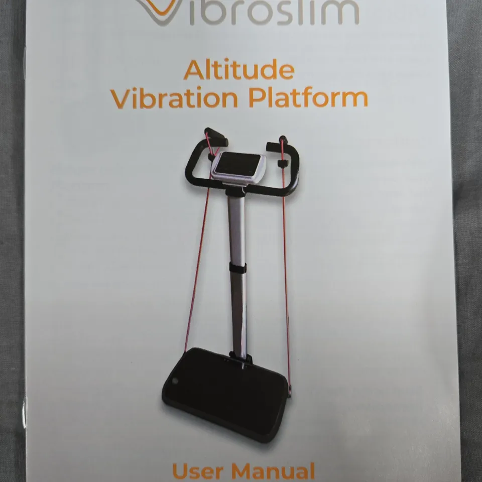 VIBROSLIM ALTITUDE VIBRATION PLATFORM – EXERCISE MACHINE (WITH USER MANUAL)