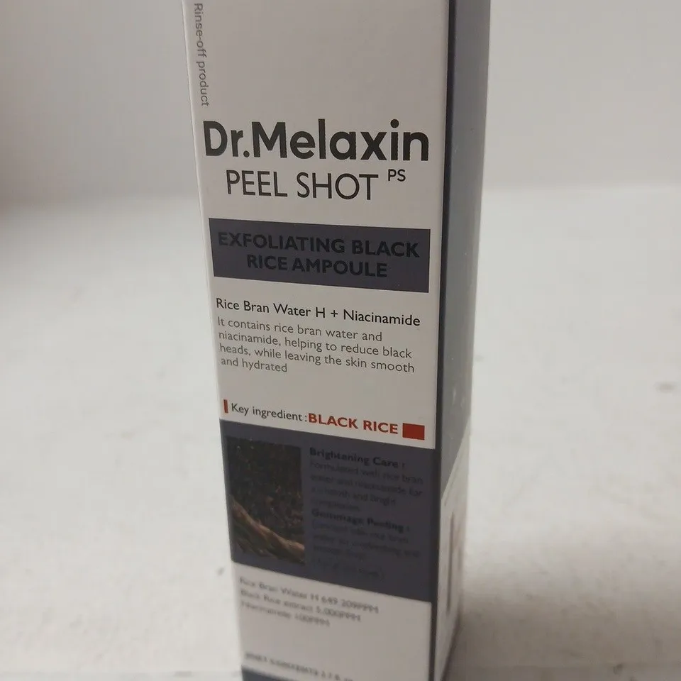 SEALED DR.MELAXIN PEEL SHOT EXFOLIATING BLACK RICE AMPOULE 80ML 