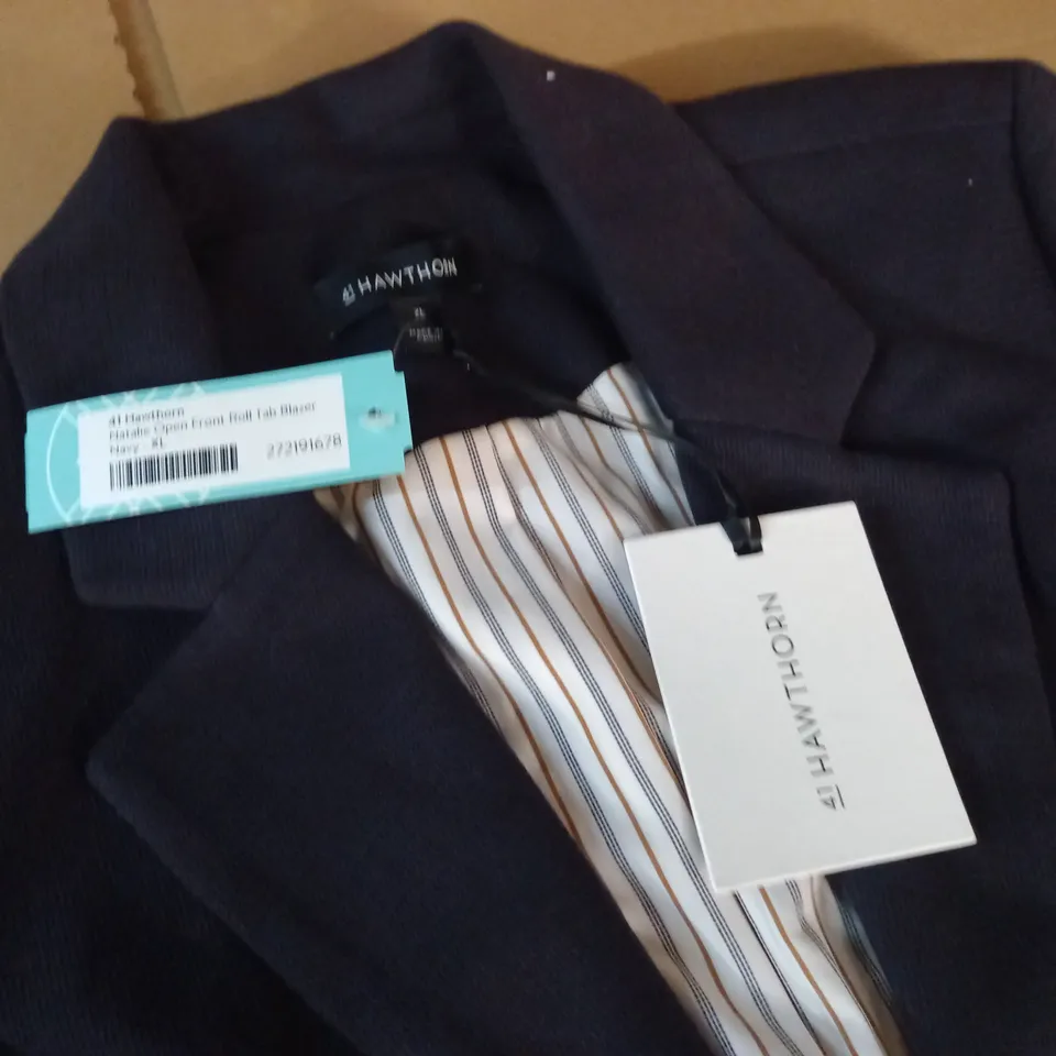HAWTHORN NATALIE OPEN FRONT ROLL TAB BLAZER - XL
