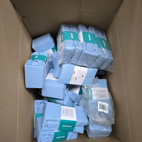 BOX OF APPROXIMATELY 25 FITTED SHEETS - COLLECTION ONLY