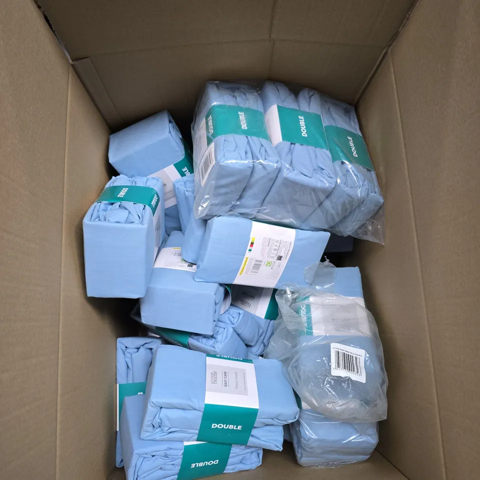 BOX OF APPROXIMATELY 25 FITTED SHEETS - COLLECTION ONLY 