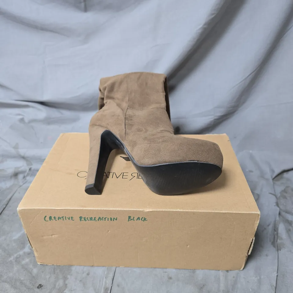 PRIMADONNA COLLECTION WOMEN'S SUEDE KNEE-HIGH BOOT, TAUPE SIZE 36