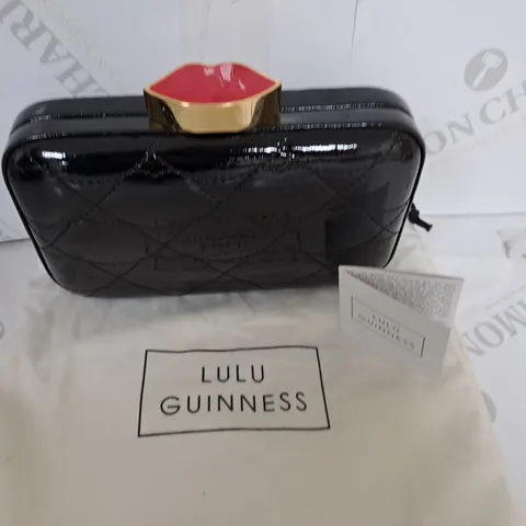 LULU GUINNESS BLACK LIP DETAIL PURSE