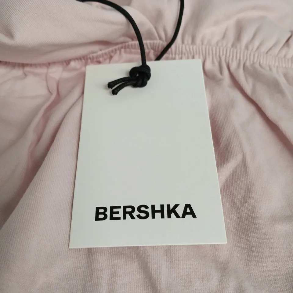 BERSHKA PINK SPAGHETTI STRAP TOP – XXS