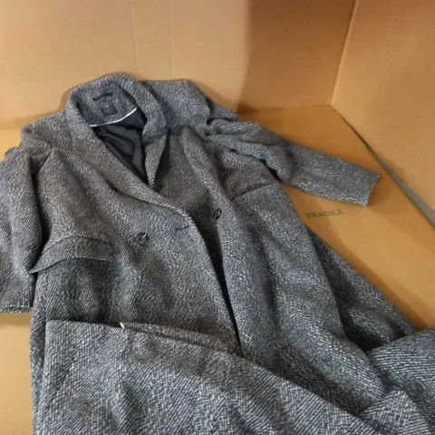 M&S COLLECTION BUTTON UP COAT IN GREY - UK 20