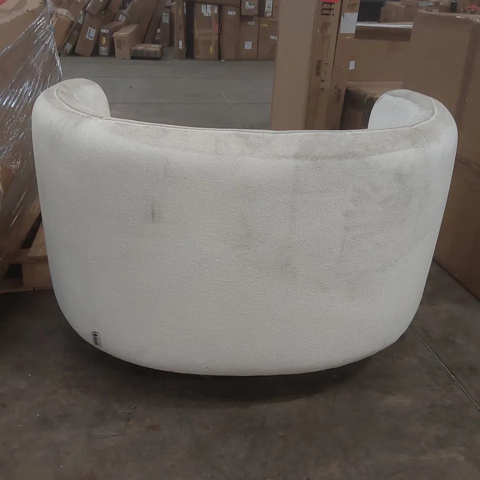 DANETTI HENRY IVORY BOUCLE SWIVEL LOVE SEAT