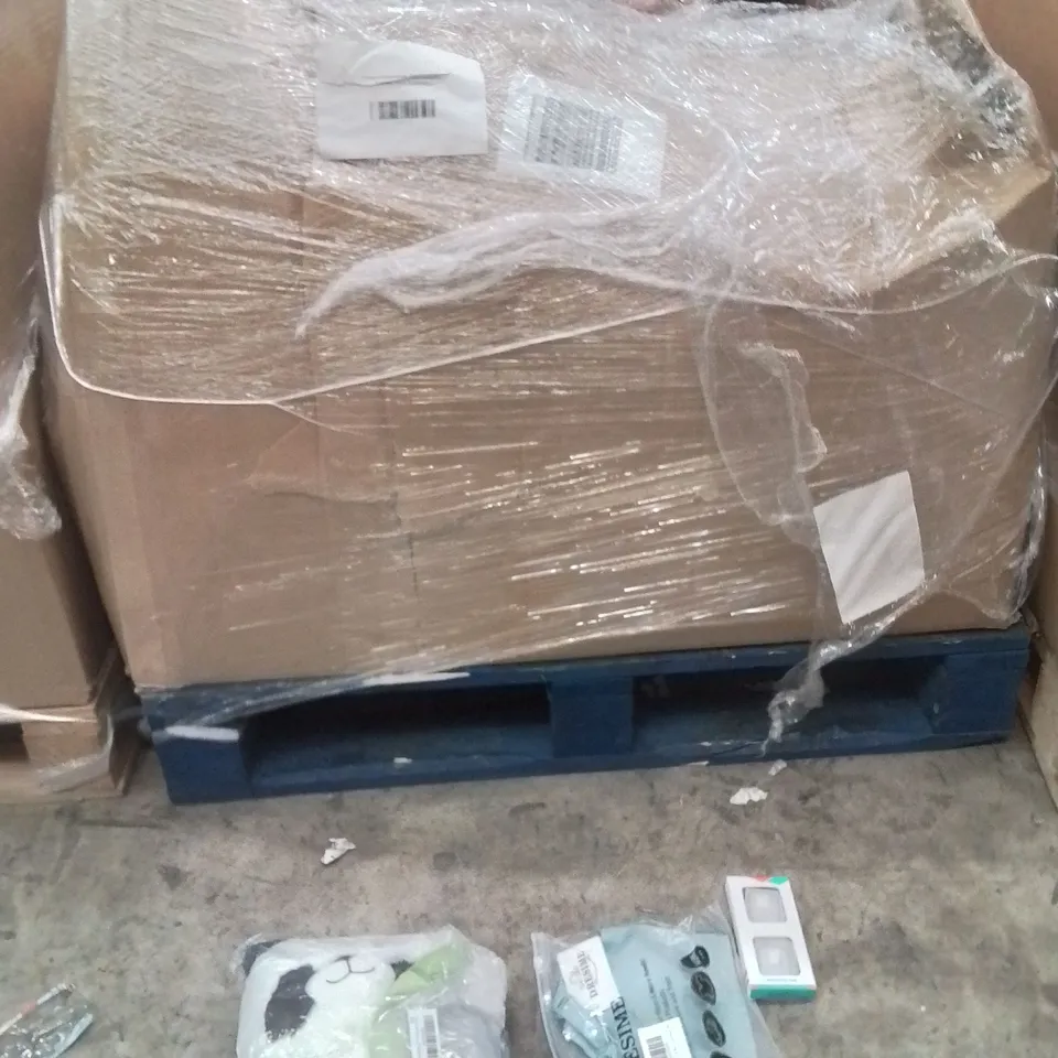 PALLET CONTAINING A LARGE QUANTITY OF HOMEWARE,TECH GADGETS,FASHION,TOYS,BEAUTY TO INCLUDE;BLANKET,WOMEN'S BRA,APPLE WATCH PROTECTOR CASE