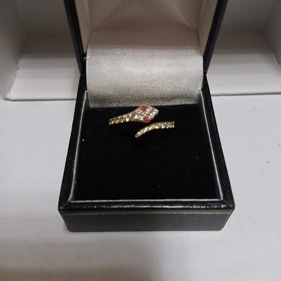 OUTLET DIAMONIQUE 0.36CT TW SNAKE RING STERLING SILVER 