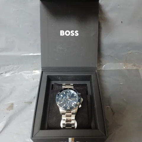 BOSS ADMIRAL BLUE CHRONOGRAPH STAINLESS STEEL WATCH WITH LINK FASTENING