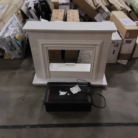 ELECTRIC FIREPLACE HEATER WITH FIREPLACE SURROUND 